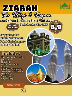 ZIARAH TOUR RELIGI 3 NEGARA SINGAPORE - MALAYSIA - THAILAND