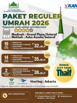 Umrah Paket Reguler Plus Taif 2026
